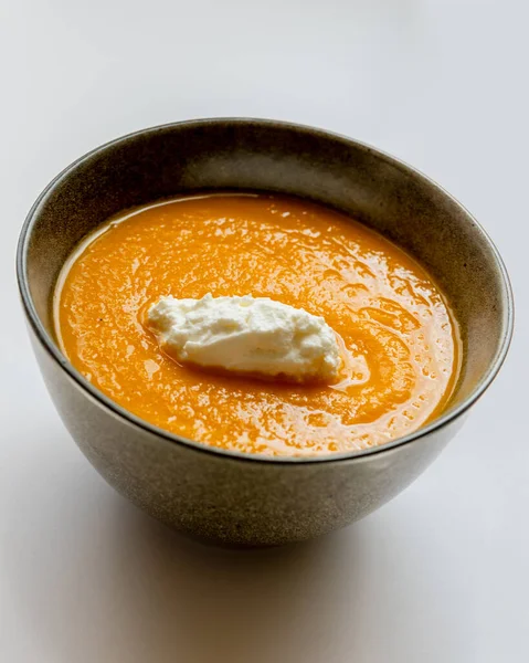 Carrot Soup White Background Close — Stock Photo, Image