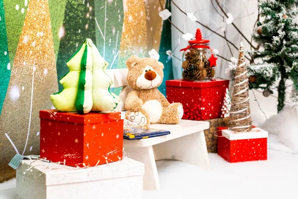 Teddy Bear Christmas Wanderland — Stock Photo, Image