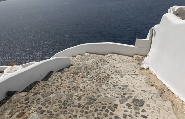 Vitt Och Blått Hav Med Utsikt Över Den Grekiska — Stockfoto