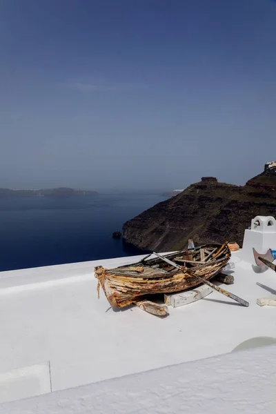 Santorini Grekisk Landskap Solig Dag — Stockfoto