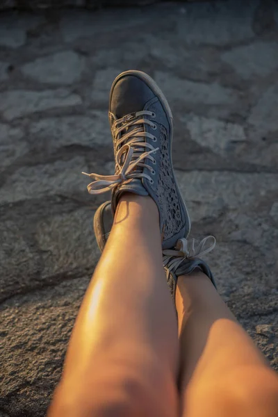 Nogi Kobiety Nogi — Zdjęcie stockowe