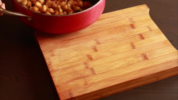 Canela Spiced Apple Mesa Cozinha Perto — Vídeo de Stock