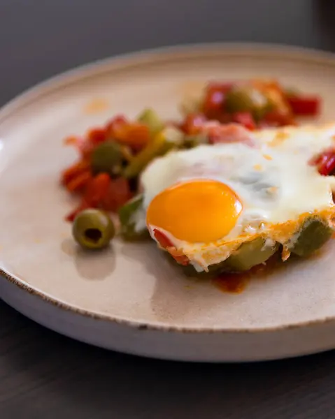 delicious egg and veggie dish: culinary perfection in a snapshot