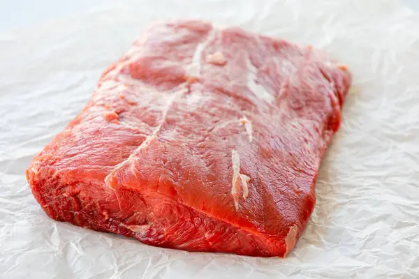 stock image Raw Veal Sirloin Close Up