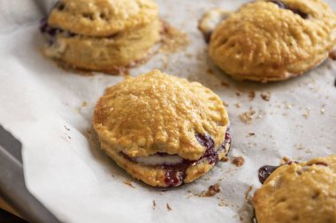 Taze yaban mersinli Rustik Krem Peynirli Puf Böreği