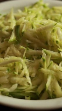 Taze kabak dilimlenmiş yakın plan.