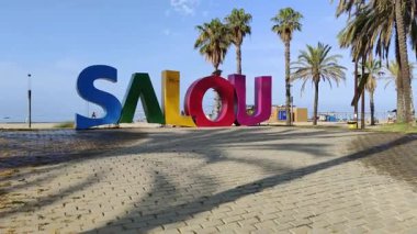 İspanya şehri manzaralı güzel bir yer stok videosu