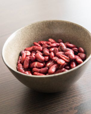 Kederli Kara Arkaplanda Kırmızı Fasulye Yakından