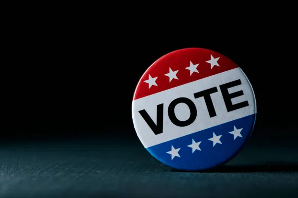 Primer Plano Una Insignia Voto Para Las Elecciones Estados Unidos —  Fotos de Stock
