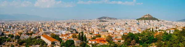 Een Panoramisch Uitzicht Athene Griekenland Gezien Vanaf Top Van Akropolis — Stockfoto