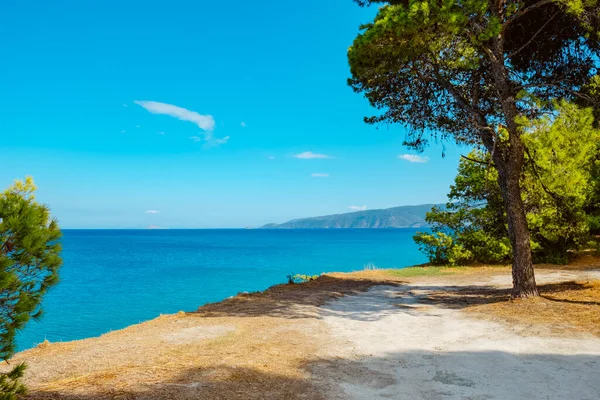 View Aegean Sea Seen Natural Landscape Coast Isthmia Greece — Stockfoto