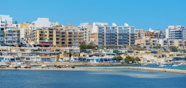 Pauls Bay Malta September 2022 Panoramic View Qawra Pauls Bay — Stock Photo, Image