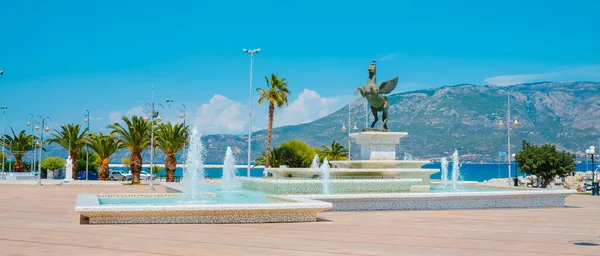 Korinth Griechenland September 2022 Ein Blick Auf Die Strandpromenade Neben — Stockfoto