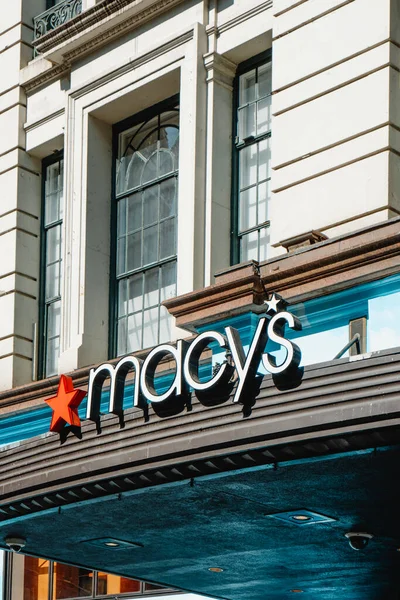 New York City Usa May 2023 Detail Sign Famous Macys — Stock Photo, Image