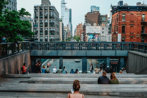 Нью Йорк Сша Мая 2023 Года Люди High Line Observatory — стоковое фото