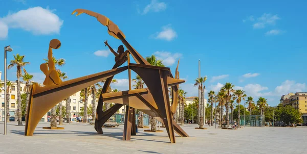 Barcelona Espanha Julho 2023 Vista Panorâmica Praça Placa Del Mar — Fotografia de Stock