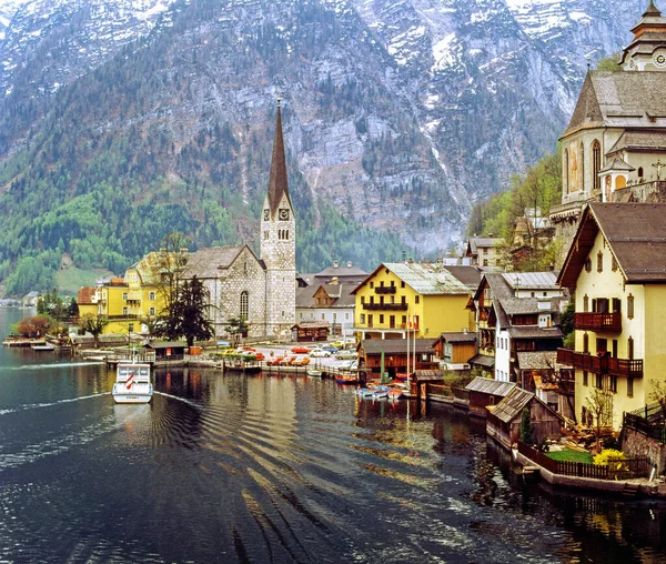 Hallstatt Con Lago Austria — Foto de Stock