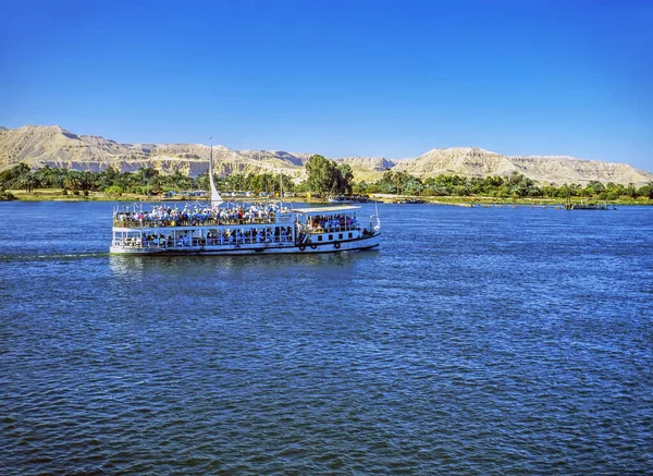 stock image Ferry boat on river Nile  in Luxor