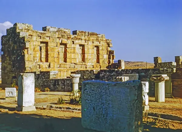 Ερείπια Της Αρχαίας Ελληνικής Πόλης Ιεράπολη Τουρκία — Φωτογραφία Αρχείου