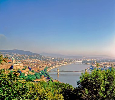 Budapeşte, Macaristan için nehir Tuna'nın görünümü