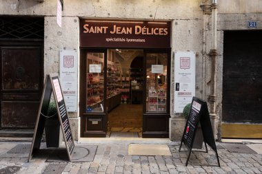 LYON, FRANCE, 6 Kasım 2022: Lyon, Fransa 'da Saint-Jean Delices mağazası