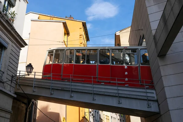Funicular Cidade Lyon França — Fotografia de Stock
