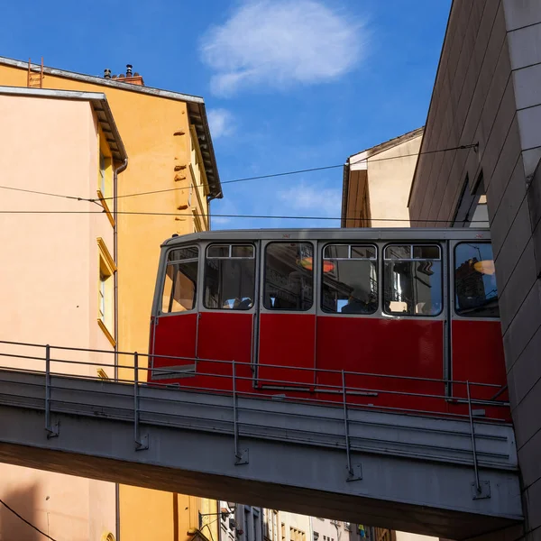 Famoso Funicular Lyon Francia — Foto de Stock