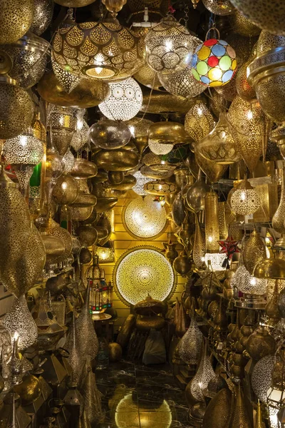 Vertical View Lighting Shop Market Marrakech Morocco Fotos De Bancos De Imagens Sem Royalties