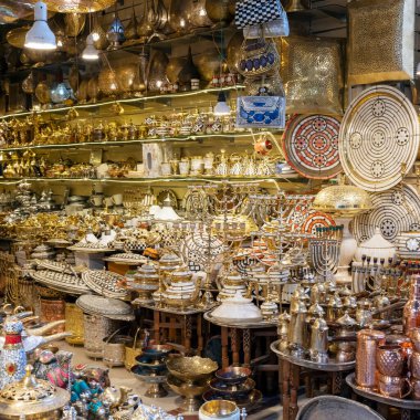 store in famous Marrakesh souk, Morocco. 