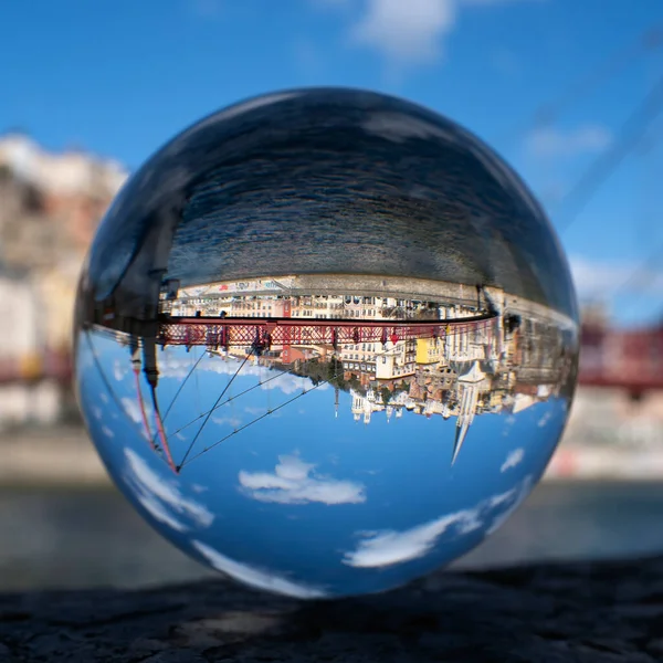 法国里昂著名的水晶球观 免版税图库照片