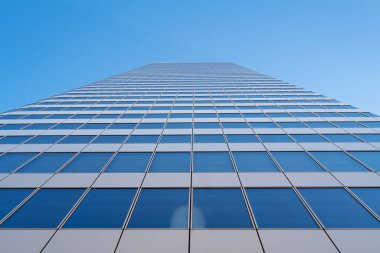 Lyon, Fransa 'daki ünlü modern gökdelenin manzarası