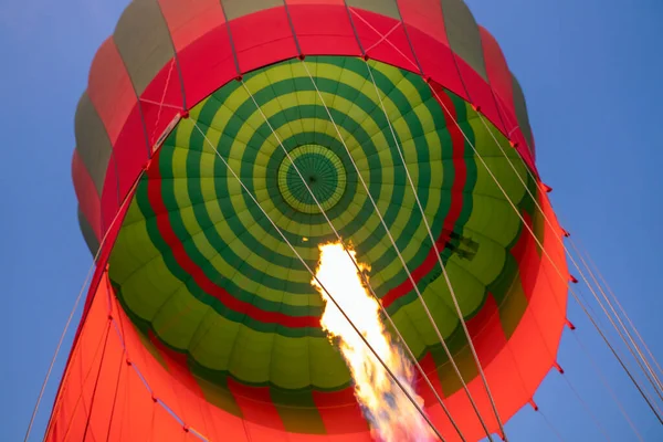 Horizontale Weergave Van Heteluchtballonnen Marokkaanse Lucht Marokko — Stockfoto