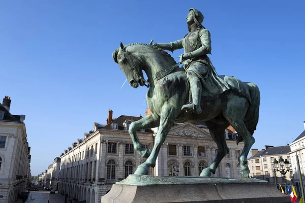Famoso Monumento Jeanne Arc Place Martroi Orleans Francia — Foto Stock