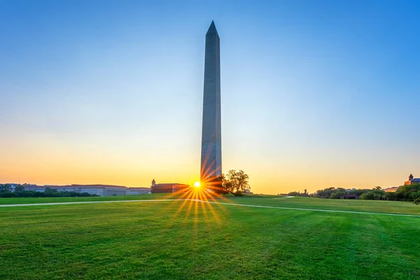 Схід Сонця Пам Ятнику Вашингтону Сша — стокове фото