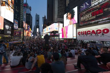 NEW YORK CITY - 19 Temmuz 2023: Times Meydanı 19 Temmuz 2023. 