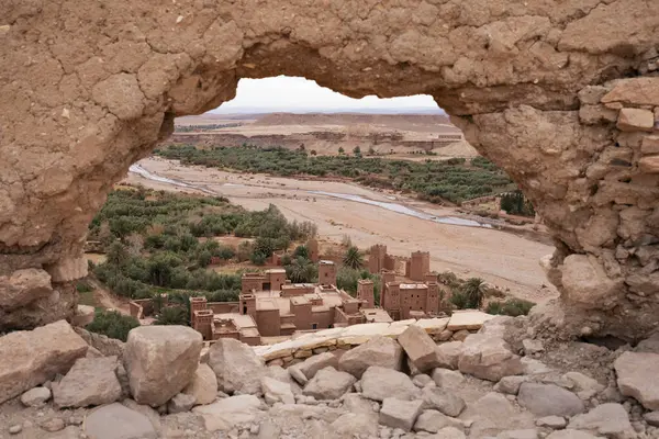 有名なAit Ben Haddou村 モロッコ ストック画像