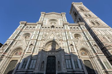 Ünlü ikili Santa Maria del Fiore cephesi, Floransa, İtalya, Avrupa