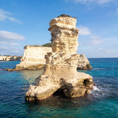 Kayalık oluşum, Torre Sant 'Andrea, Puglia, İtalya