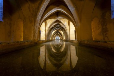 The baths of Dona Maria de Padilla, Alcazar of Seville, Andalusia, Spain. clipart