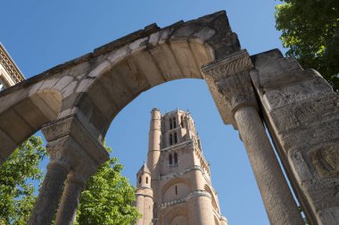 Albi, Fransa, Avrupa 'daki ünlü Sainte-Cecile katedrali