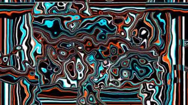 Türbülans sıvısı renkli desen soldan sağa hareket ediyor