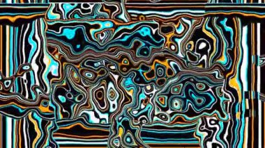 Türbülans sıvısı renkli desen soldan sağa hareket ediyor