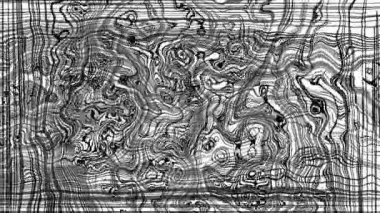 Türbülanslı sıvı siyah ve beyaz desen soldan sağa hareket ediyor