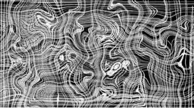 Türbülanslı sıvı siyah ve beyaz desen soldan sağa hareket ediyor