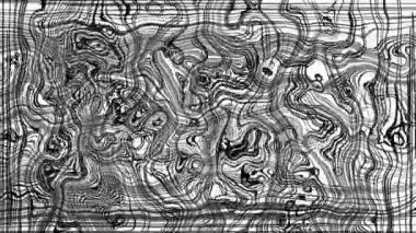 Türbülanslı sıvı siyah ve beyaz desen soldan sağa hareket ediyor