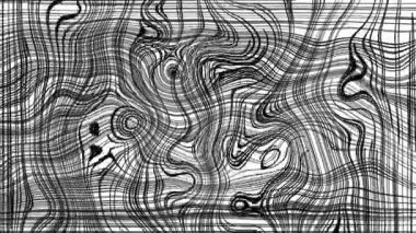 Türbülanslı sıvı siyah ve beyaz desen soldan sağa hareket ediyor