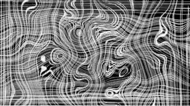 Türbülanslı sıvı siyah ve beyaz desen soldan sağa hareket ediyor