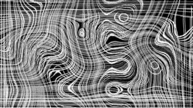 Türbülanslı sıvı siyah ve beyaz desen soldan sağa hareket ediyor