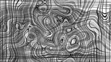 Türbülanslı sıvı siyah ve beyaz desen soldan sağa hareket ediyor