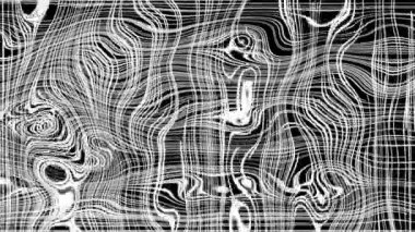 Türbülanslı sıvı siyah ve beyaz desen soldan sağa hareket ediyor